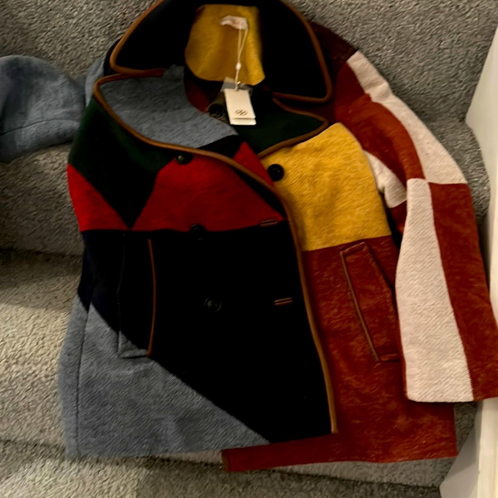 Tory Burch multi color p coat size small